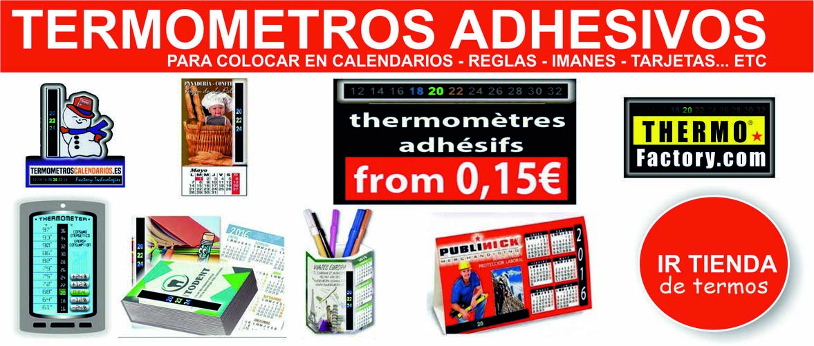 termometros para calendarios